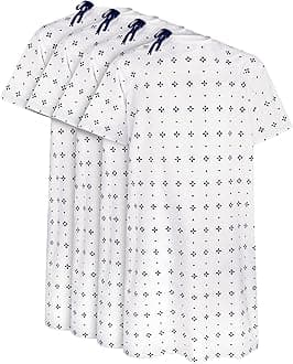 Utopia Care 4 Pack Unisex Hospital Gowns, Extra Long Length Patient Gowns for Women and Men with Back Tie, Comfortably Fits Sizes up to 2XL, Pack of 4, Blue Star