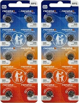 Renata 395 SR927SW Batteries - 1.55V Silver Oxide 395 Watch Battery (20 Count)