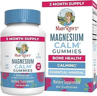 Magnesium Citrate Gummies | 2 Month Supply | Sugar Free | Magnesium Supplement | Calm Magnesium Gummies for Adults & Kids 4+ | Bone & Gut Health | Vegan | Non-GMO | 60 Count