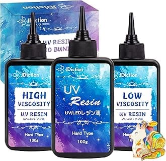 UV Resin Trio Bundle - 300g Total - Regular, High Viscosity/Thick and Low Viscosity/Thin Crystal Clear UV Resin for Jewelry Making, Doming, Coating, Detail Molds and Casting Resin Crafts
