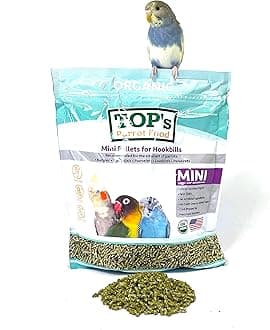 TOPs Parrot Pellets Mini Pellets for Hookbills - - "For Cockeet" "For Cockeet" "For Mamelli" "For Button Cockatiel" "For Parachute"