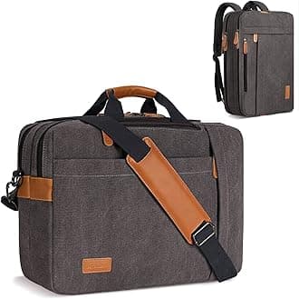Convertible Laptop Messenger Bag 17-17.3 Inch Mens Satchel Briefcase Rucksack for Work Business