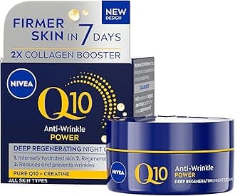 Q10 Anti-Wrinkle Power Firming Night Cream (50ml), Hydrating Night Face Moisturiser to Reduce Lines and Wrinkles, Anti Wrinkle Face Cream for Firmer Skin in 7 Days