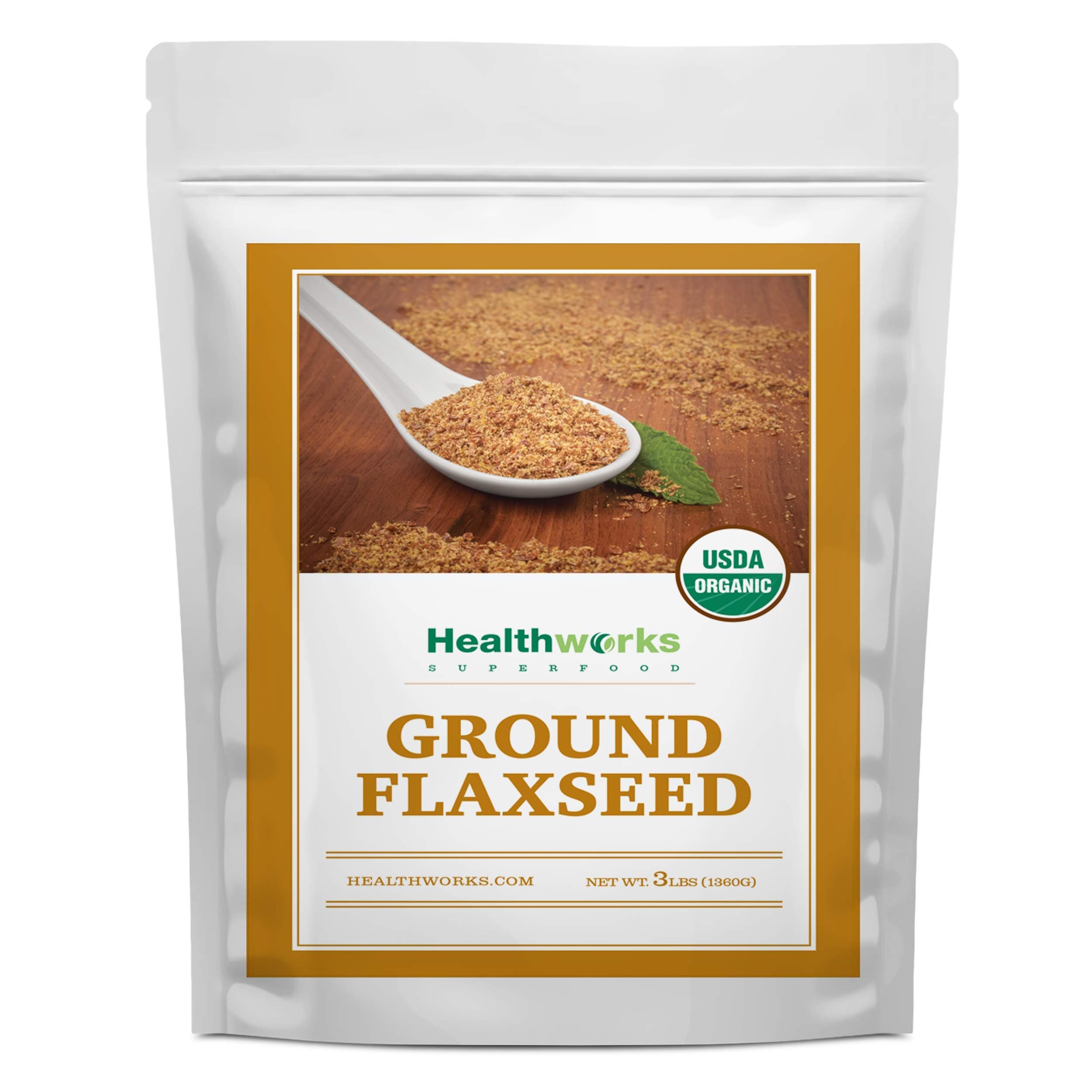 Flax Seed Organic - 48 Oz / 3 Lbs - Finely Ground Cold Milled Raw