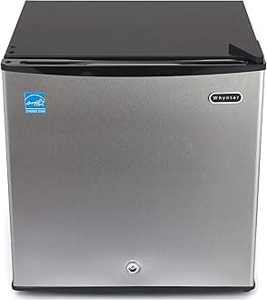 Whynter CUF-112SS Mini, Energy Star Rated Small Upright Freezer with Lock, Stainless Steel -1.1 Cubic Feet