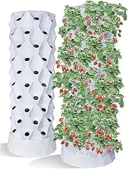 XENITE 80 Pots Hydroponics Tower Set Hydroponic Growing System Hydroponic Growing Kit for Indoor ; Outdoor with Hydrating Pump Timer Adapter/1pc ()