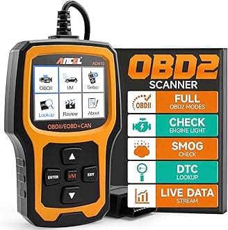 ANCEL AD410 Enhanced OBD2 Scanner, Vehicle Code Reader for Check Engine Light, Automotive OBD II Scanner Fault Diagnosis, OBDII Scan Tool for All OBDII Cars 1996+, Black/Yellow