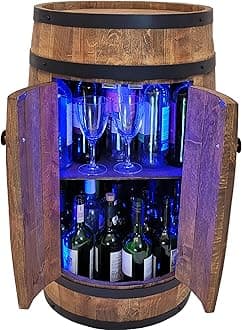 weeco Barrel Bar with Door, Handmade Wooden Cask, Barrel Shelf 81 cm - Manufacturer