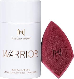 - NATASHA MOOR Makeup Blender “Warrior” - Velvety Microfiber, Premium, Vegan, Latex-Free - Ideal for Flawless Makeup Application, Undereye Concealing, Contouring - Beauty Blender Sponge for Blending