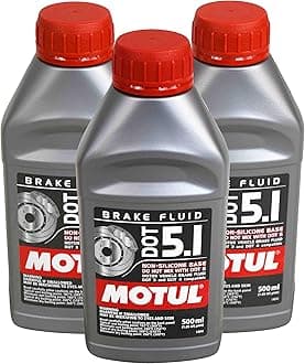 Motul (3 Pack) 100950 100% Synthetic Brake Dot 5.1 Brake Fluid 1/2 Liter or 500 ml
