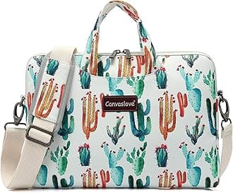 Canvaslove Cactus Water Resistant Laptop Shoulder Messenger Bag for MacBook Pro 16 inch and 15.6 inch-16 inch Laptop