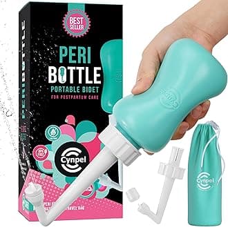 Portable Bidet for Postpartum - 350ml Peri Bottle for Women - Upside Down Perineal Squirt Cleansing - Post Birth Travel Wash Pump - Blue