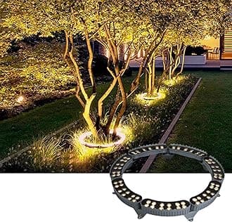 Tree Holding Light - Outdoor Landscape Lights, IP65 Outdoor Waterproof Tree Lighting Lights, AC220V RGB Landscape Garden Tree Lighting, Outdoor LED Surrounding Colored Hoop Tree Spotlight(Green,4PCS(4