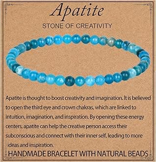 LPBeads Handmade Natural Gemstone Stretch Elastic Bracelet Healing Crystal Round Stone Beads Jewelry Gifts for Women Men