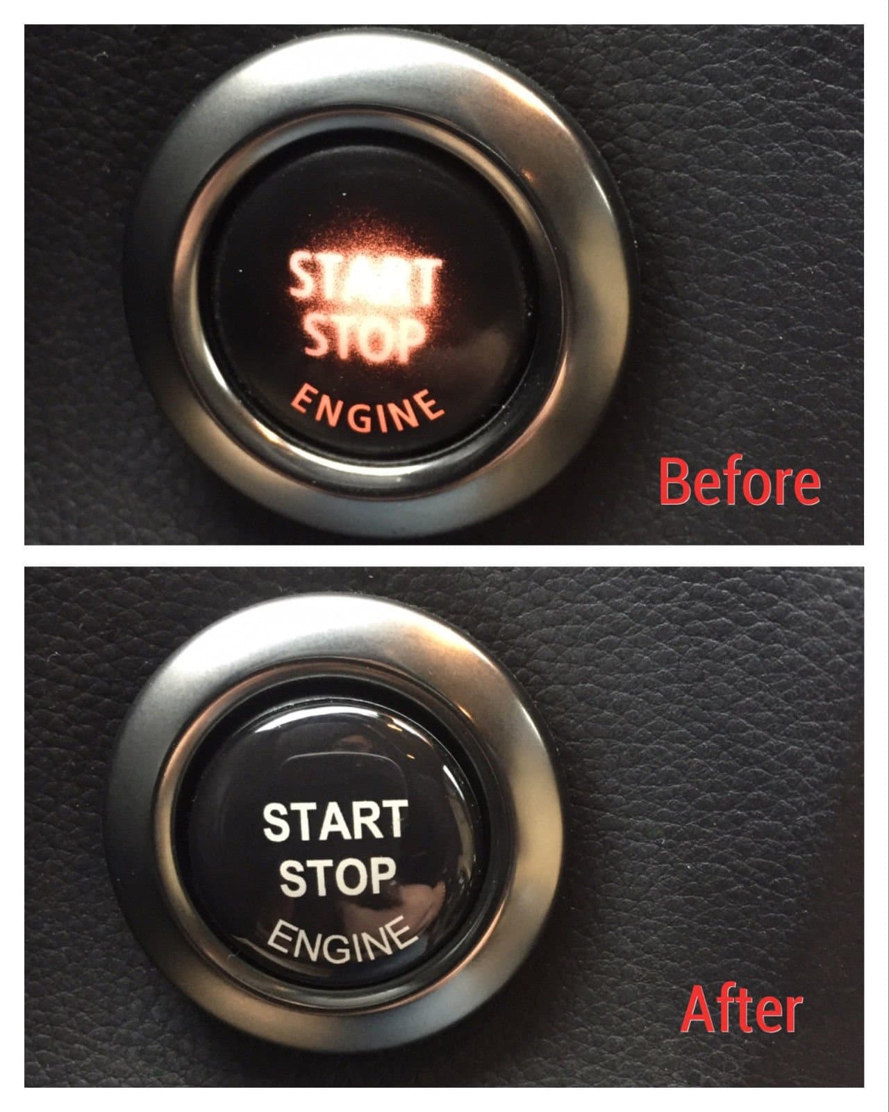 Engine Start Stop Button Repair kit 3D Sticker Decal, Compatible with BMW E90 E91 E60 E61 E84 F10 F11 E70 F30 F25 GT