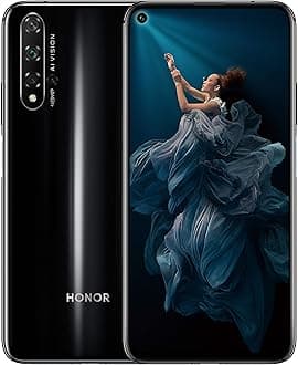 HONOR 20 Dual SIM Smartphone, 6.26 Inch Full View Display, 48 MP AI Quad Camera and 32MP in-screen selfie camera, 6GB RAM and 128 GB storage, Side Fingerprint, Midnight Black, UK Official Version