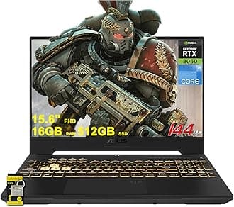 TUF F15 Gaming Laptop 15.6" FHD IPS 144Hz (MUX Switch + Optimus) Intel 12-core i5-12500H (Beats i7-11800H) 16GB DDR4 512GB SSD GeForce RTX 3050 Backlit Thunderbolt4 Type-C Win11 ICP Accessory