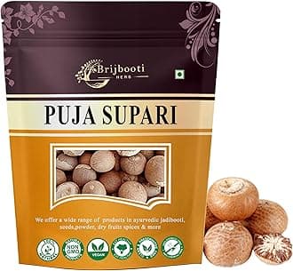 BrijBooti Birju Mahavir Puja Supari Sabut - Areca Nut - Betel Nut 200 Gr