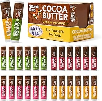 24 Pack Cocoa Butter Lip Balm Tubes Moisturizer All Natural Chap Treatment