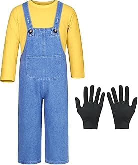 Mavoka kids Costume for boys Shirt overalls glove Halloween Party Cosplay 2-10 Years