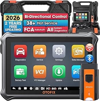 OTOFIX D1 Lite 2026 Bidirectional Scan Tool, Bluetooth OBD2 Scanner Diagnostic Tool, 2 Years Free Update, 38+ Services, CANFD & DoIP Protocols, All System Diagnoses, ABS Bleeding, Auto VIN