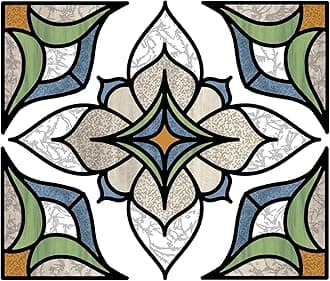InHome NH2415 Blue Alden Stained Glass Decal, Green