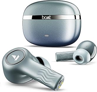 Nirvana Ion ANC, Active Noise Cancellation(~32dB), 120Hrs Battery, App Support, Crystal Bionic Sound, 4Mics ENx, v5.3 Bluetooth Earbuds, TWS Ear Buds Wireless Earphones with mic (Blazing Comet)