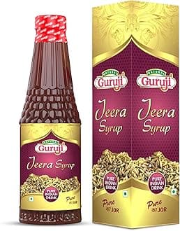 Jai Guruji Jeera Syrup Sharbat, Instant Refreshing Drink For Summer (Mix with Water or Soda) – 750ml