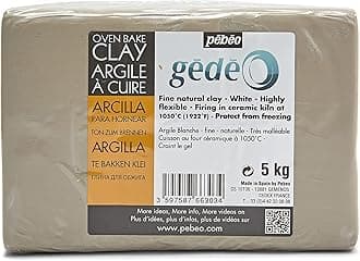 Pebeo 766303 White Modelling Clay,18 x 13.6 x 11.4cm, 5kg