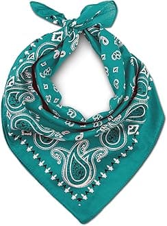 LOVARZI Bandana Scarf for Men and Women - Premium Cotton Stylish & Versatile Paisley Bandanas - Perfect Neck and Head Wear for Summer, Winter and Sports