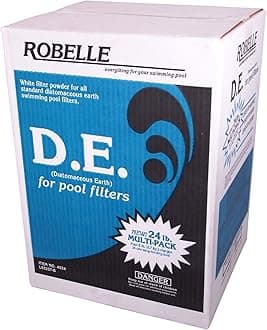 Robelle 24-Pounds Premium D.E. for Pool Filters, Diatomaceous Earth DE Pool Filter Powder, Made in USA