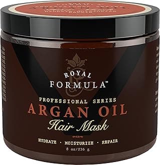 Argan Oil Hair Mask – Deep Conditioning Repair Treatment for Dry, Damaged & Color-Treated Hair | 100% Organic Argan & Almond Oils & Pro-Vitamin B5 – Sulfate & Paraben Free – 8 oz