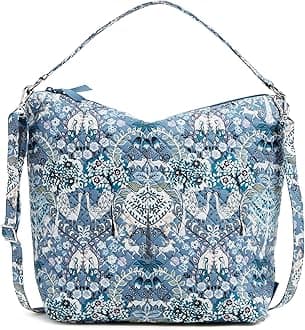 Vera Bradley Women's Cotton Oversized Hobo Shoulder Bag