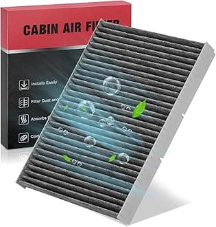 Cabin Air Filter with Activated Carbon Compatible with Volkswagen Beetle 1998-2010, Golf 1993-2006, Beetle 1998-2005, Jetta 1993-2005, Passat 2001-2005, Compatible with Audi TT/TT Quattro