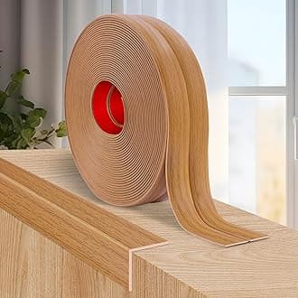 Flexible Wall Corner Protector Moulding Trim Peel and Stick Wall Corner Guards Edge Protector Self Adhesive Molding Trim Strip for Edge Ceiling (Light Brown Wood Grain, 2.4 in x 20 Ft)