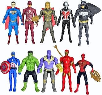 CaminSuperhero Toys Action Figure Toys Set of 10 Superheroes | New toyset for Kids | Superhero Action Figure| Birthday and Christmas Gift