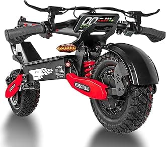 Adults Electric Scooter,Fast Electric Scooter, 25-45Miles, Off-Road eScooter w/Larger LED Display, 1200W/2400W, 30MPH, Foldable Motorized e-Scooter 11" Off Road Tire