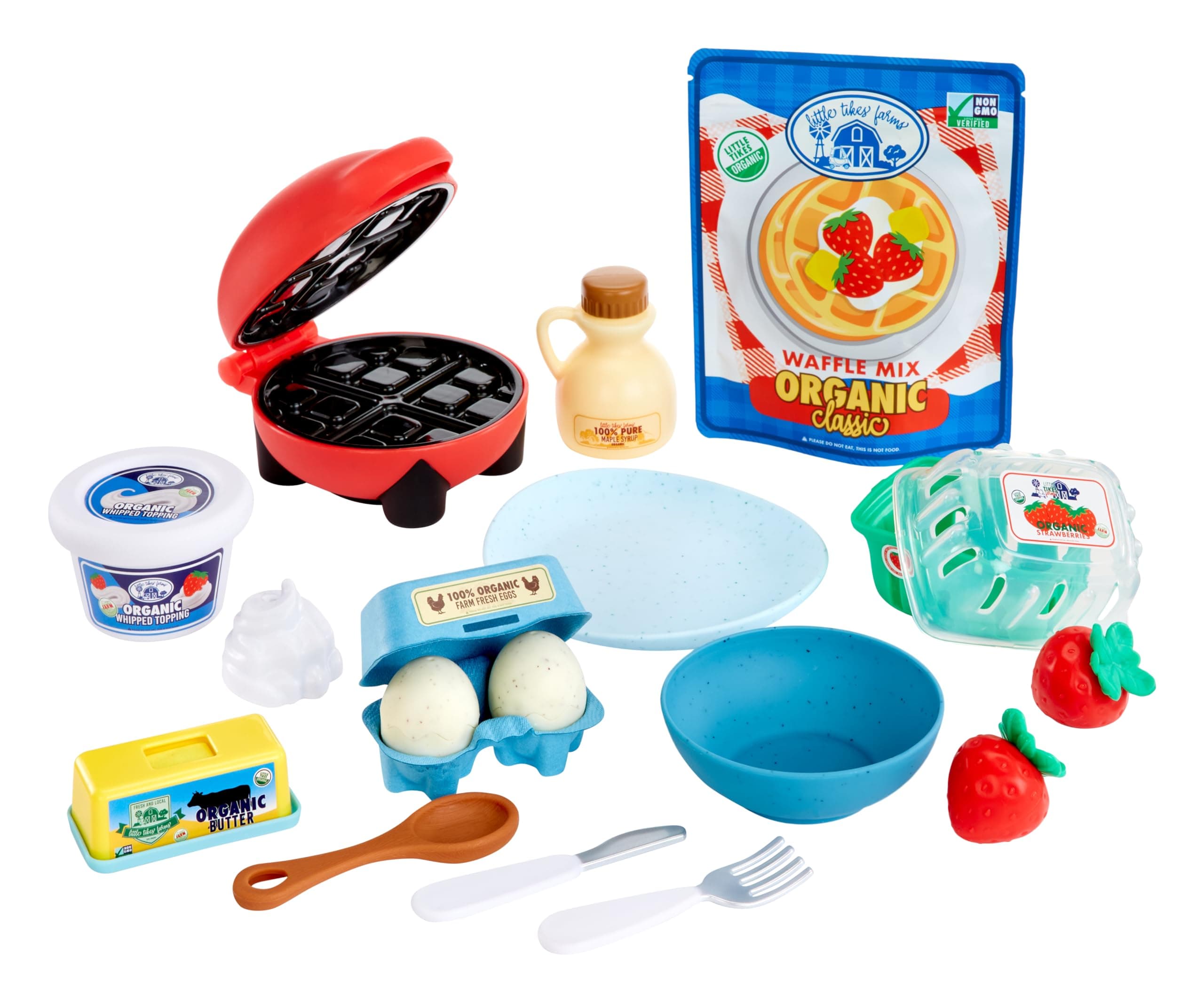 Creative Chefs Waffle Kit - with Special Sand Make-It! Mix, 18 Accessories, Realistic Waffle Maker, for Boys and Girls Ages 3 and up, Non-Edible