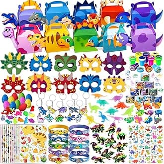 Dinosaur Party Favors, Dinosaur Birthday Party Supplies, Dinosaur Goodie Bags for Kids Birthday, Dino Gifts Bags Fillers Stuffers, Dinosaur Themed Party Toys