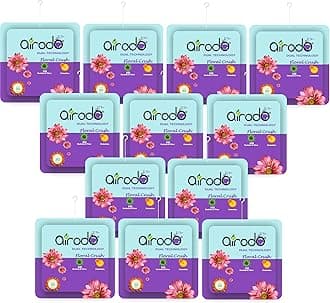 Air Room Freshener Power Pocket Gel, Fragrance Booster, Lasts Upto 30 Days, Skin Friendly, Home Fragrance Fresh Scents for Bathroom, Toilet, Living Room, Office (Floral Crush, Pack of 12)