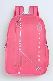 Unisex Brat 20L Premium Polyester Adjustable Straps 4 Compartment Backpack (E) Coral