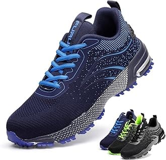 Furuian Steel Toe Shoes for Men & Women Lightweight Safety Work Shoes Comfortable Steel Toe Sneakers Warehouse Industry Work Sneakers