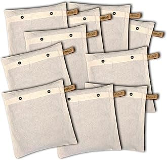 JD FRESH Cotton 24 Pcs Saree Storage Bags Wardrobe Organizer For Storage | Saree Bag For Clothes Storage | Cloth Storage Cover Set Of 24 (16X14 Inches), Beige