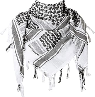 AonalMilitary Shemagh Tactical Desert 100% Cotton Keffiyeh Scarf Wrap