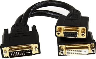 com 1-Feet DVI-D to 2x DVI-D Digital Video Splitter Cable - M/F 8 inches DVI92030202L
