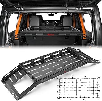 Nilight Interior Storage Rear Trunk Cargo Rack Basket Tray Interior Storage Luggage Carrier for 2007-2025 Wrangler JK JKU & JL JLU Unlimited 4-Door Hardtops