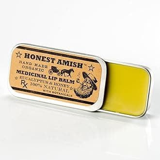 Honest Amish 5 Pack Medicinal Lip Balm - All Natural Herbal Remedy
