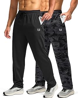 G Gradual Men's Sweatpants Mesh Lightweight with Zip Pockets Breathable Quick Dry Athletic Pants for Workout Running
