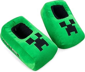 Boys Slippers, Cosy Creeper Indoor House Shoes - Gamer Gifts for Boys