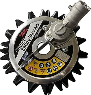 Terre Products, New Power Rotary Scissors Trimmer Attachment, Replacement Compatible with Idech ASK-MW23, Rotary Cutter Includes Adapters to Fit Most Straight Shaft Trimmers.